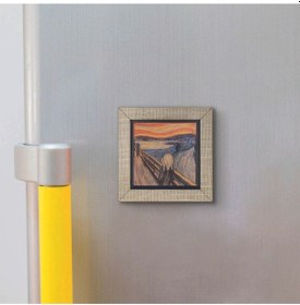 Resim Çığlık Edvard Munch, 1893 Baskılı Mdf Magnet 7x7 