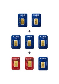 Resim Nadir Gold 24 Ayar 17 Gram Külçe Altın 6 Adet 2,5 Gram Külçe Altın + 2 Adet 1 Gram Külçe Altın 