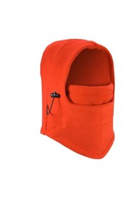 Resim Yuntech01 Kışlık Çift Katlı Yumuşak Polar Outdoor Bisiklet Sporu Rüzgar Ve Soğuktan Koruma Kollu Kapüşon - Turuncu Turuncu 