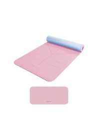Resim Gymo Hizalamalı 6mm Tpe Yoga Matı Pilates Minderi Diz Dirsek Koruyucu Matlı Set Pembe Pembe 