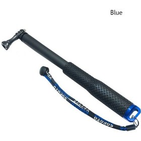Resim Mavi-36 Inç Uzatılabilir El Kutup Teleskopik Selfie Monopod Sopa Gopro Hero 10 9 8 7 6 5 4 3 + Xiaomi Yi Go Pro Aksesuarları 