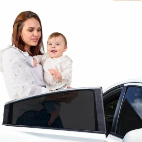 Resim Markaflex 1 Adet Araba Arka Yan Cam Anne Bebek Çocuk Emzirme Perdesi Oto Araç Arka Yan Cam Perde Güneşlik Örtüsü 