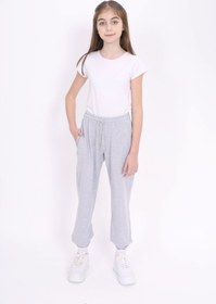Resim Toontoy Kız Çocuk Baskılı Beli Paçası Lastikli Cepli Basic Jogger Eşofman Altı 2 İplik 