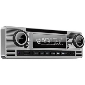 Resim Soundmax SX-MX61CL Gümüş Renk Retro Stil Bluetooth/USB/AUX/FM Medya Çalar 4*50W Özellikli 