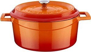 Resim Lava Trendy Demir Döküm Mini Derin Tencere 16 CM Turuncu LV Y TC 16 K2 O 