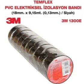 Resim 3M Elektrik Bandı Temflex 1300E Siyah 10 Adet 