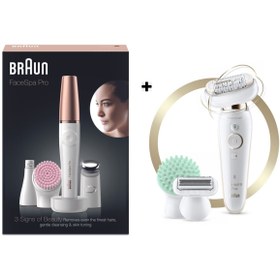 Resim Braun Silk-épil 9 Flex 9020 Epilatör + Facespa Pro 912 Epilatör 