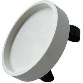 Resim Tongxida Yenilenmiş Dönen Beyaz Çiçek Saksı Tepsisi - Su Toplama Özellikli 22cm 