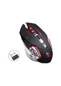 Resim UpWay TW-Q13 2400 DPI Sessiz Kablosuz RGB Oyuncu Mouse 