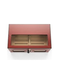 Resim Camlı Puro Kutusu Humidor Mat Maun Vişne 100's 