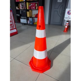 Resim Zeplin 90 cm Pvc Trafik Konisi Çift Reflektifli 