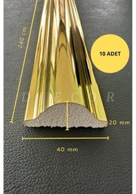 Resim Diecor Dekoratif Polistren 10 Adet 4 Cm Gold Duvar Çıtası Beyaz 4 Cm Model:xa211 