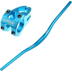Resim Wake Mavi 780MM Alüminyum 31.8 Bisiklet Gidon + Boğaz Seti 