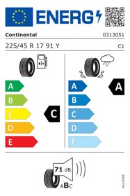 Resim Continental 225/45 R17 91y Fr Premiumcontact 7 Oto Yaz Lastiği(Üretim Yılı:2025) 