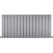 Resim 600 x 1275mm Yüksek Isı Kapasiteli Dekoratif Amber Yatay Aluminyum Gümüş Gri Radyatör 