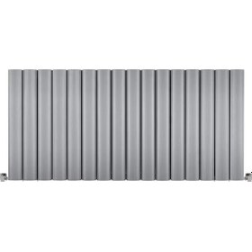 Resim 600 x 1275mm Yüksek Isı Kapasiteli Dekoratif Amber Yatay Aluminyum Gümüş Gri Radyatör 