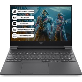Resim HP Victus B82WJEA AMD R5 8645HS 16GB 512GB SSD RX6550M-4GB Freedos 15.6" FHD 144Hz Notebook 