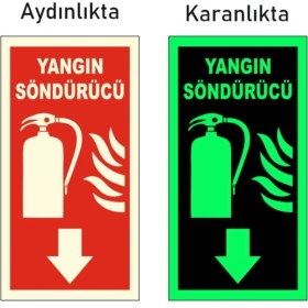 Resim Printhome Fotolümen Fosforlu Yangın Söndürücü Levhası 