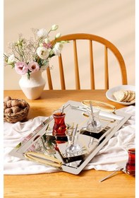 Resim Emsan Lukas 19 Parça Çay Seti 125 Ml Gold Gümüş 