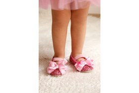 Resim Le Mabelle Pembe Fiyonklu Simli Kız Çocuk Ayakkabı 