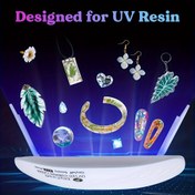 Resim 36W Hızlı Kuruyan UV Reçine Lambası - Taşınabilir, Katlanabilir LED Kurutma Işığı, Eşit UV Radyasyonu için 12 Çift Işık Boncuğu, 300S Zamanlayıcı, Göz Dostu, USB ile Çalışır - Kendi Takı Yapımı ve El İşleri Projeleri İçin Mükemmel 