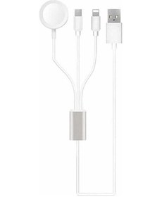 Resim Akıllı Saat 3 İn 1 Lightning-type-c-wireless Usb Şarj Kablosu 