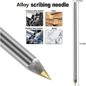 Resim Mingjin Shop 1 Elmas Cam Karo Kesici Karbür Scriber Sert Metal Yazı Kalemi Inşaat Işaretleme Kalemi Çok Fonksiyonlu Aşındırma Markalama Araçları (Yurt Dışından) 