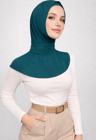 Resim Les Bonnes Pratik Çıt çıtlı şal tak çık hazır şal, ,şal görünümlü hazır pratik geçmeli tesettür hijab havuz şal 