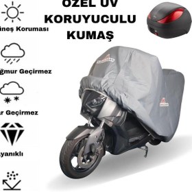 Resim Yamaha Wr 400 Topcase Uyumlu Motor Brandası Miflonlu Su Geçirmez 