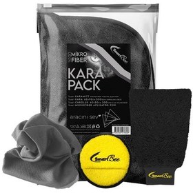 Resim Karapack Mikrofiber Oto Yıkama Paketi – Siyah 