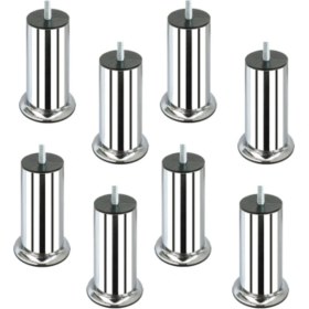 Resim Ps Baza Ayağı 12 cm Krom Renkli Baza Yükseltme Ayağı 4'lü Dayanıklı Yapı 