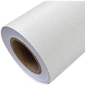 Resim Temiz Pazar Beyaz Karbon Folyo 3d Hava Kanallı Kaplama Folyosu 152 Cm X 1 Metre 