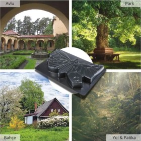 Resim Kelebek Kilit Parke Taşı Kalıbı, Zemin ve Yer Döşeme Için 1 Adet 