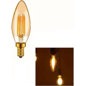 Resim Cata CT-4280 4W 220V E14 Duylu LED Rustik Ampul Amber Renk 5 Adet 