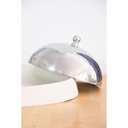 Resim Paslanmaz Çelik Tatlı Pasta Meyve Sunum Fanus – 16 Cm 