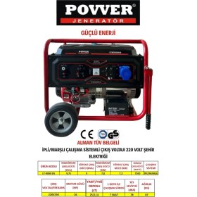 Resim Power LT9000 EN 9,75 Kva Benzinli Jeneratör Ipli Marşlı 