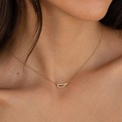 Resim 18K Altın Kaplama Bakır Halka Bağlı Kolye, Parlayan Zirkonya Kolye ile - Kadınlar için Çok Yönlü, Vintage Esintili Günlük Giyim, Mükemmel Sevgililer Günü Hediyesi, Her Gün Takı | Vintage Esintili Tasarım | Dayanıklı Zirkonya Taşı, Kolye 