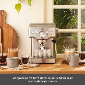 Resim Karaca Coffee Art 1353 Süt Köpürtücülü 20 Bar Basınçlı Espresso, Latte Cappuccino Americano Makinesi 