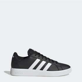 Resim GW9251 Adidas Grand Court Base 2.0 Erkek Spor Ayakkabı CBLACK/FTW Siyah - Beyaz 