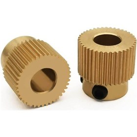Resim Koodmax 5 Adet Mk8 Extruder 40 Diş 5mm Pirinç Özel Tel Besleme Ekstrüzyon Tekerleği Dişlisi 