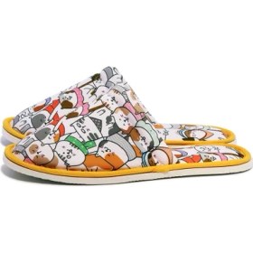 Resim Chochili Beyza Kedi Erkek Ev Terlik Yumuşak Taban 