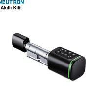 Resim Neutron NTL-SC-02FKPB Parmak İzi Anahtarlı Tuşlu Kartlı Uzaktan Kontrollü Akıllı Kapı Kilidi 