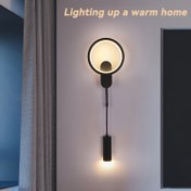 Resim 1 adet Modern Silikon Abajur Duvar Apliği, Yarı Gömme Monte Edilebilir Armatür, Yatak Odası, Koridor, Oturma Odası için Sabit Oda Elektrik Aydınlatması - Montaj Donanımı Dahil 
