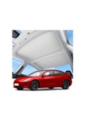 Resim Hightower Tesla 2017-23 Modeller İçin Beyaz Tavan Stor Perde, Dayanıklı Polyester, Kolay Montaj 