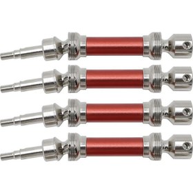 Resim Reedark Arrma 1/8 Infraction Ve Vendetta İçin Kırmızı Metal 4wd Şaft Takımı - Ara310995/ara310992/ara311108 Uyumlu 