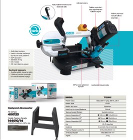 Resim Ozco PORTATİF ŞERİT TESTERE T125DC 
