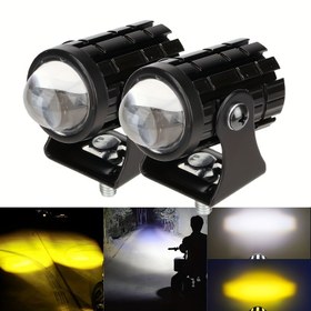 Resim Motorsikletler & Kamyonlar için LED Işıklar - Çift Renkli, Mini Sürüş Işıkları, 500-800 Lümen, Kablolama, Çoğu Modelle Uyumlu 