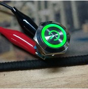 Resim Tenfowee 2 Adet 19mm Ip65 Su Geçirmez 12-24vdc Yeşil Işıklı Paslanmaz Çelik 4 Pin Otomatik Sıfırlama Basma Anahtarı 