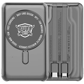 Resim Buff Labs Buff Bp11 10000mah Magsafe Uyumlu Dahili Kablolu Powerbank Gray 
