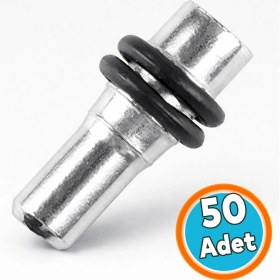 Resim Nzb (50 Adet) Raf Pimi Çift Contalı Cam Ahşap Metal Tutucu Çivisi Mobilya Dolap Pimi Metal 